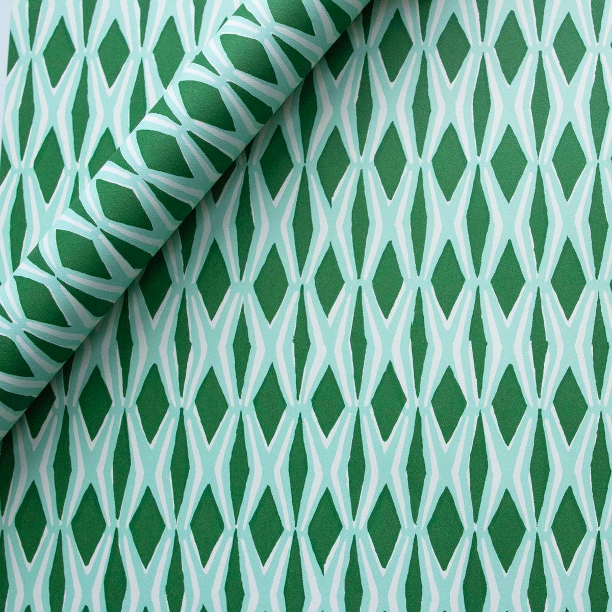 Patterned Paper Smocking Jade and Forest Green