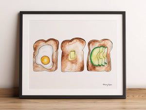 Toast in Three Acts | Watercolor Print