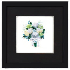 Quilled Hydrangea Wedding Bouquet Greeting Card