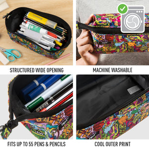 ZIPIT Lenny Pencil Case: Grey