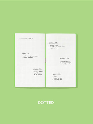 Refillable Log Covers and Notebook Refills: Log Refill Dotted