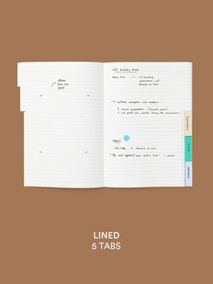 Tabbed Notebook: Lined