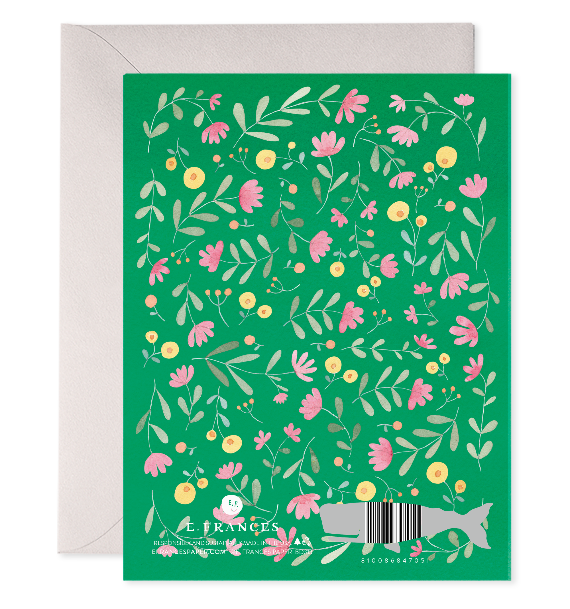 Green Floral Bday | Birthday Greeting Card