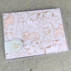 Cat Patterned Envelope Note Set