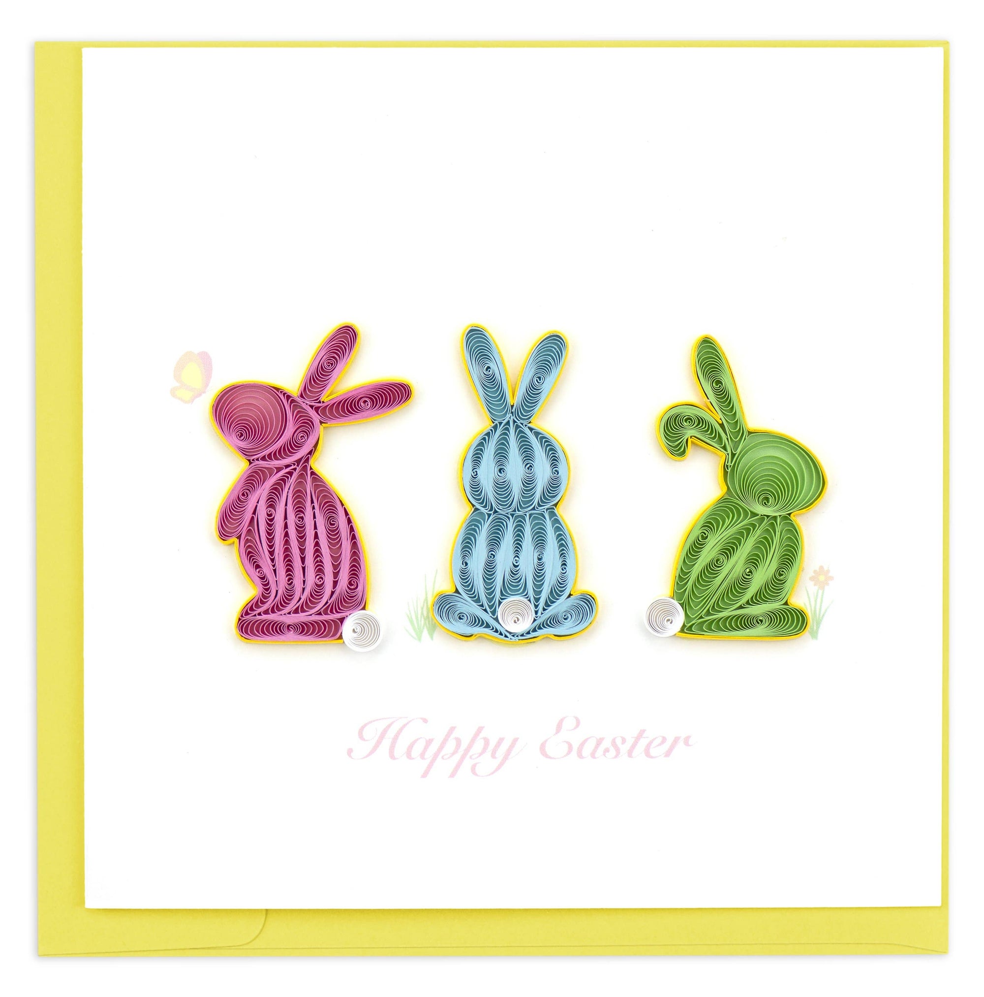 Quilled Easter Bunnies Greeting Card