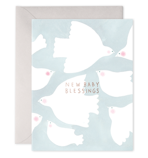 Baby Blessings | New Baby Shower Greeting Card: 4.25 X 5.5 INCHES