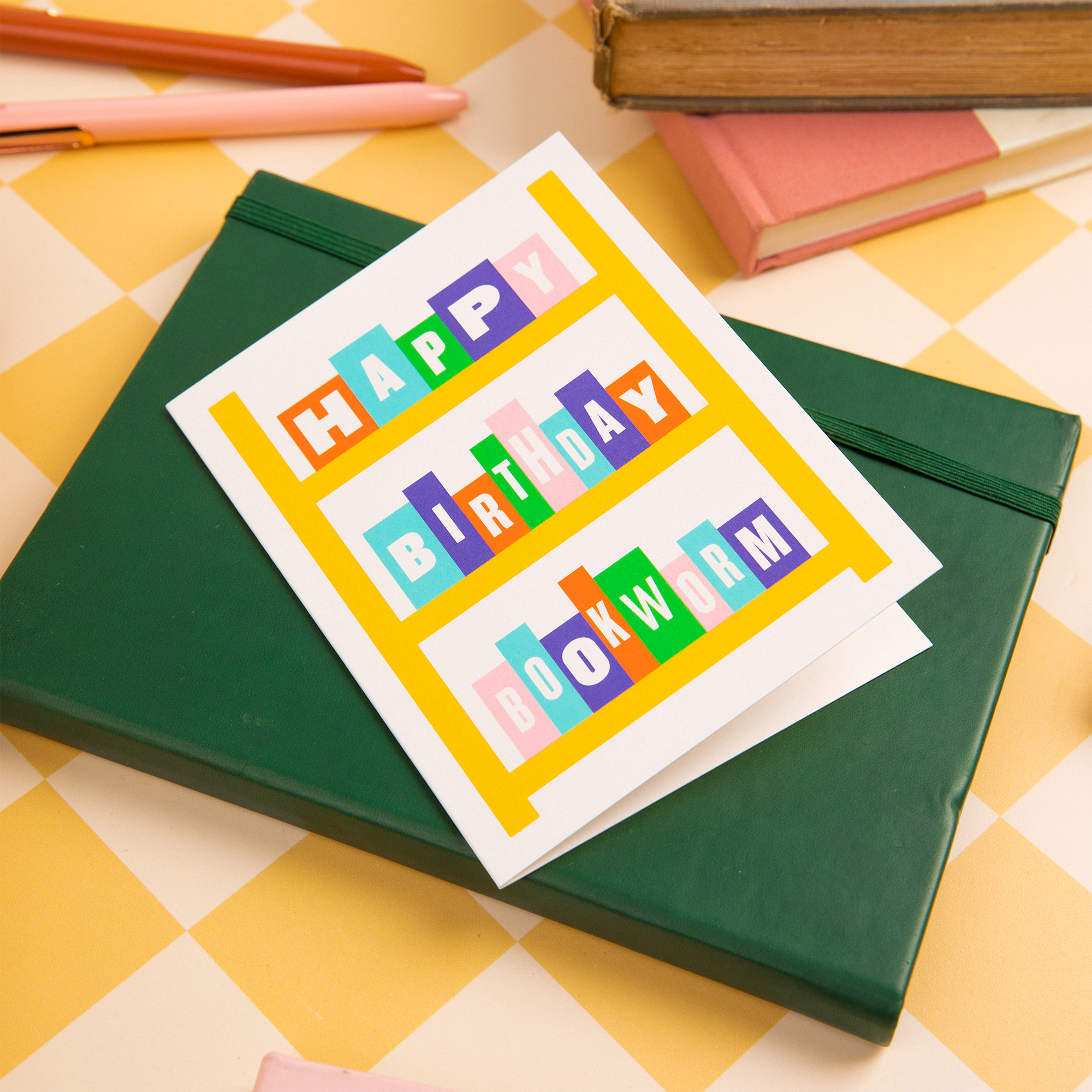 Happy Birthday Bookworm Greeting Card