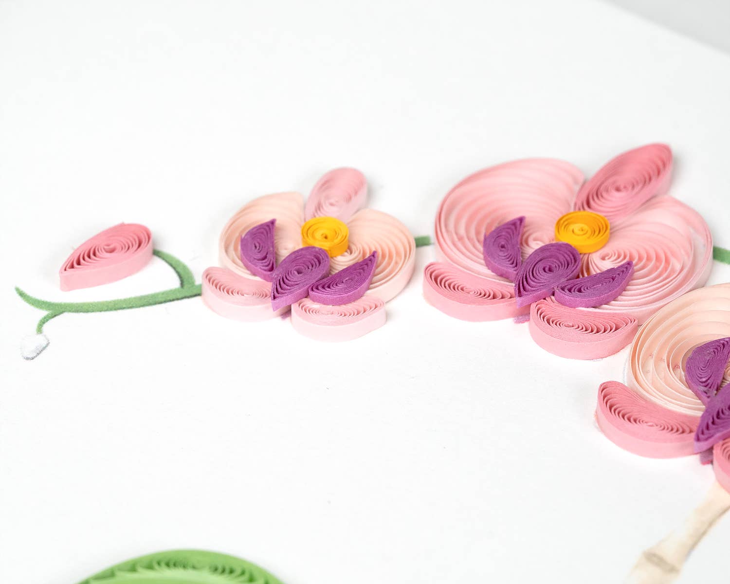 Quilled Thank You Potted Orchid Greeting Card