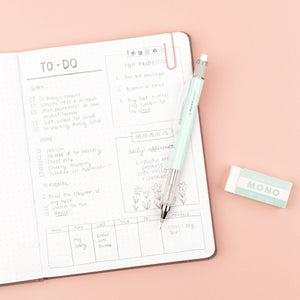 MONO Graph Mechanical Pencil + Eraser Set: Ice Blue