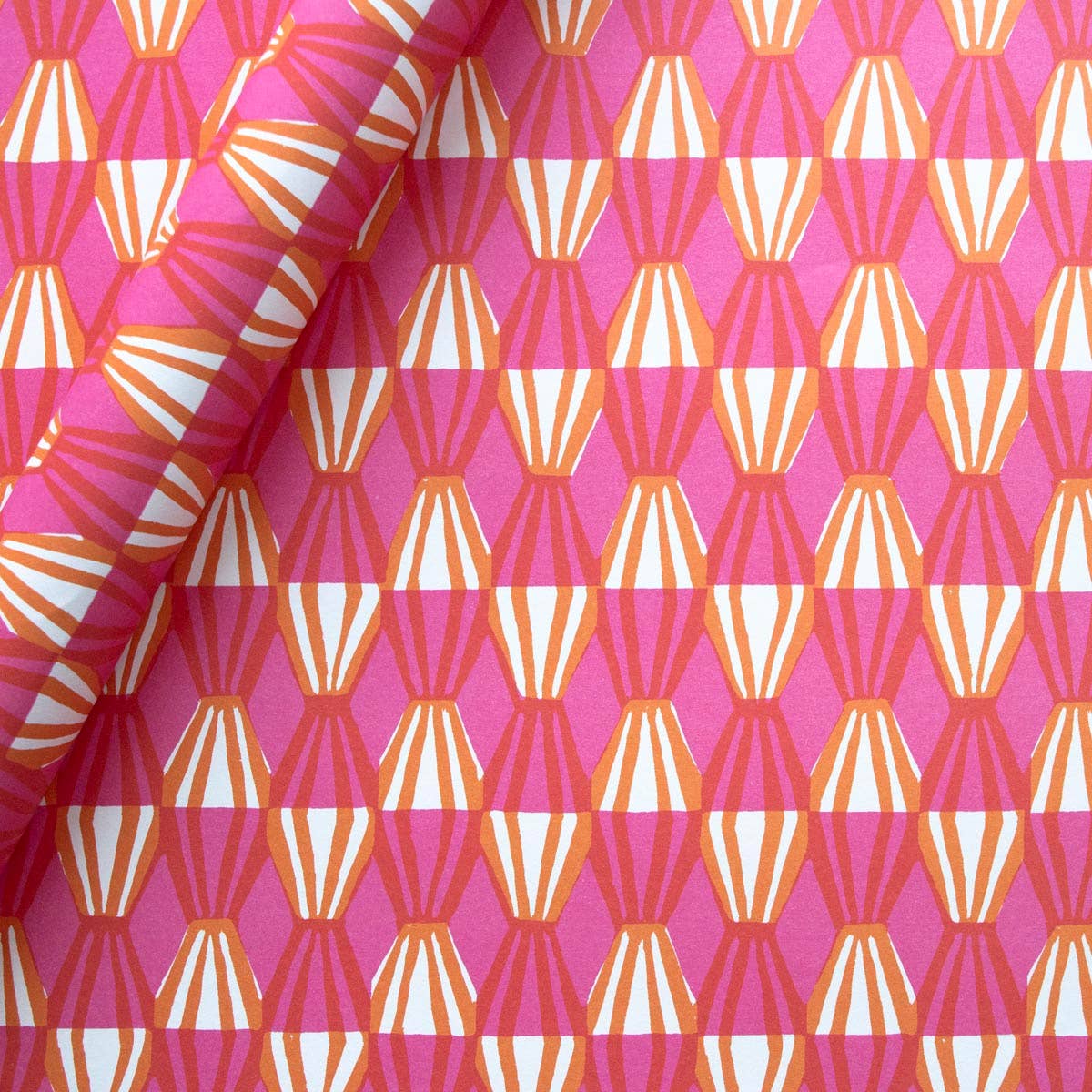 Patterned Paper Threadwork Bright Pink and Orange