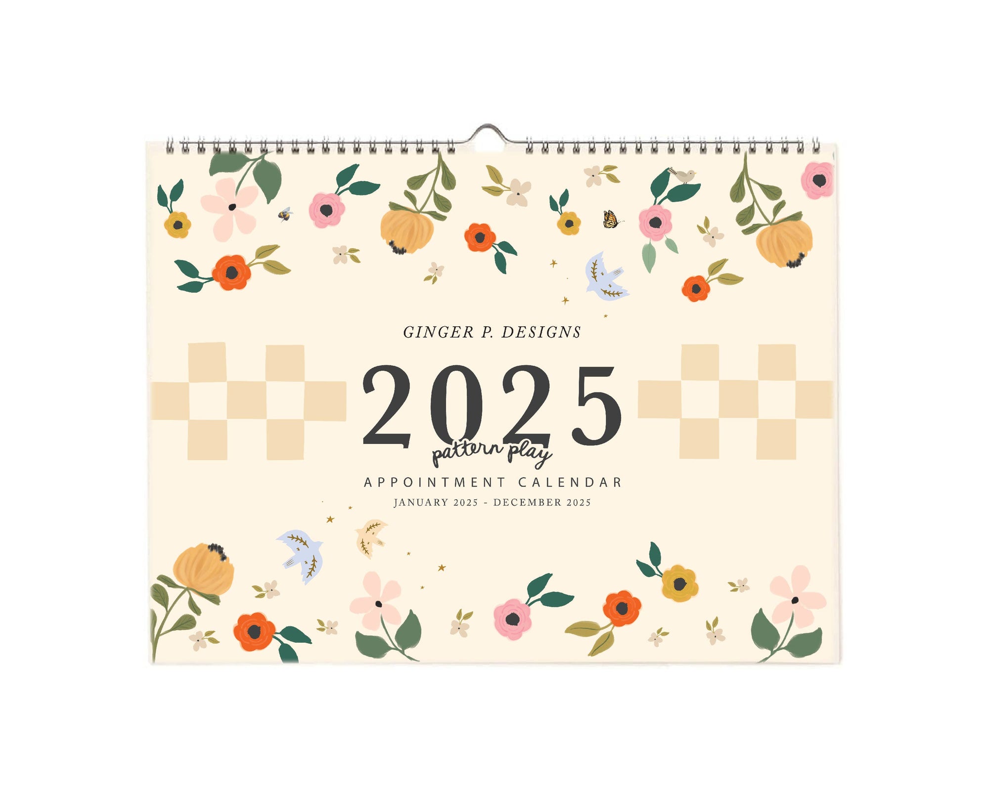 2025 Ginger P. Designs Appointment Calendar