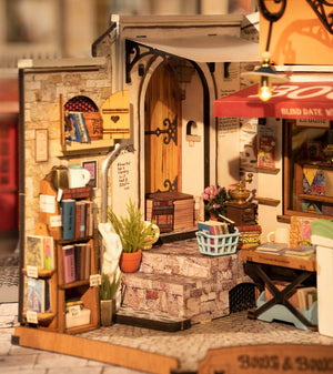 DG164 Corner Bookstore Rolife DIY Miniature House Kit