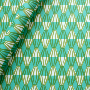 Patterned Paper Threadwork Sap Green and Turquoise