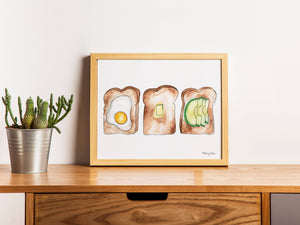 Toast in Three Acts | Watercolor Print