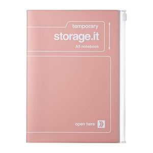 Eco-friendly refillable Notebook A5 / STORAGE.it: Pink