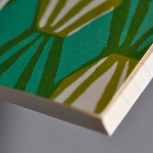 Square Notebook with Lined Paper in Threadwork Green