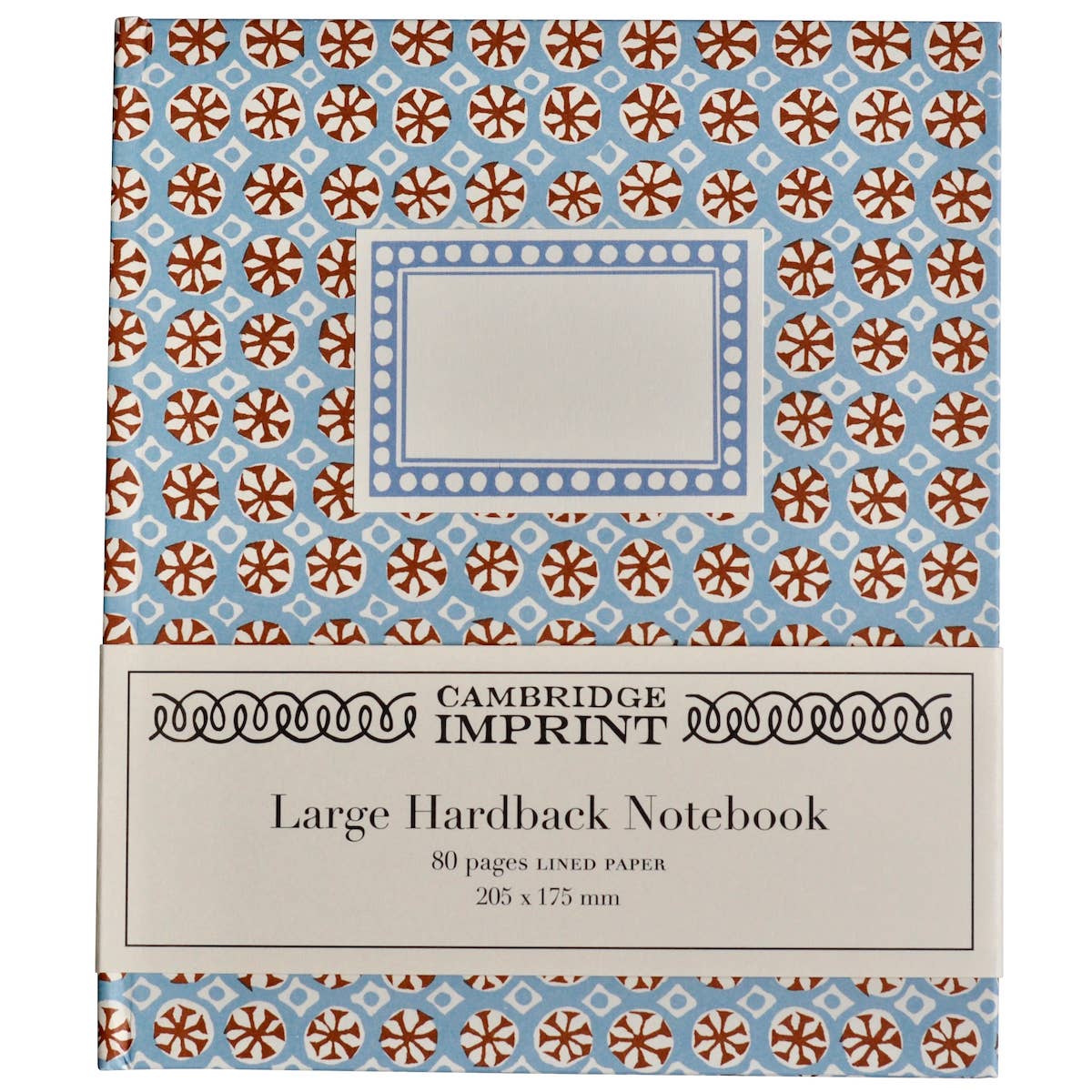 Large Hardback Notebook Sea Urchin Sky and Cocoa