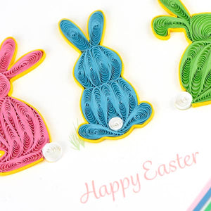 Quilled Easter Bunnies Greeting Card