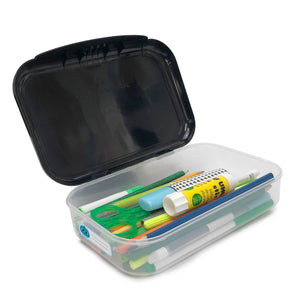 ZIPIT Recycled Plastic Pencil Box for Kids: Black