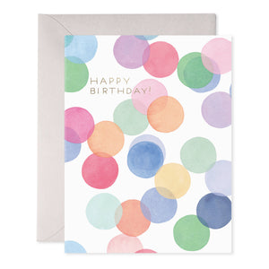 Falling Confetti Birthday Greeting Card