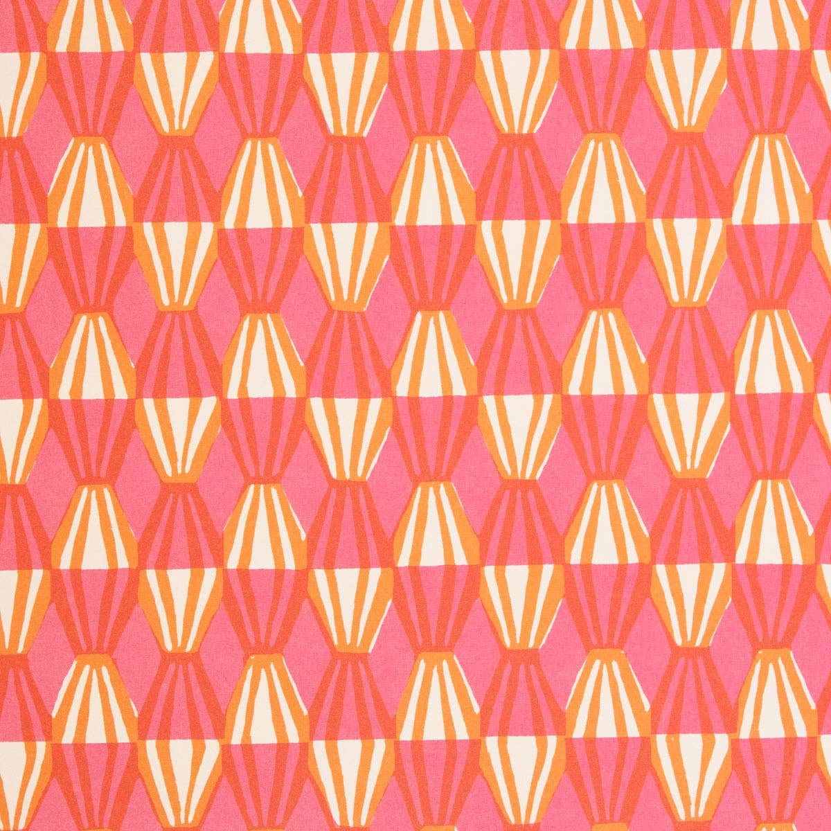 Patterned Paper Threadwork Bright Pink and Orange