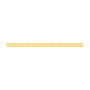 Yellow Envelopes Washi Tape - 8mm: Yellow With White Envelopes