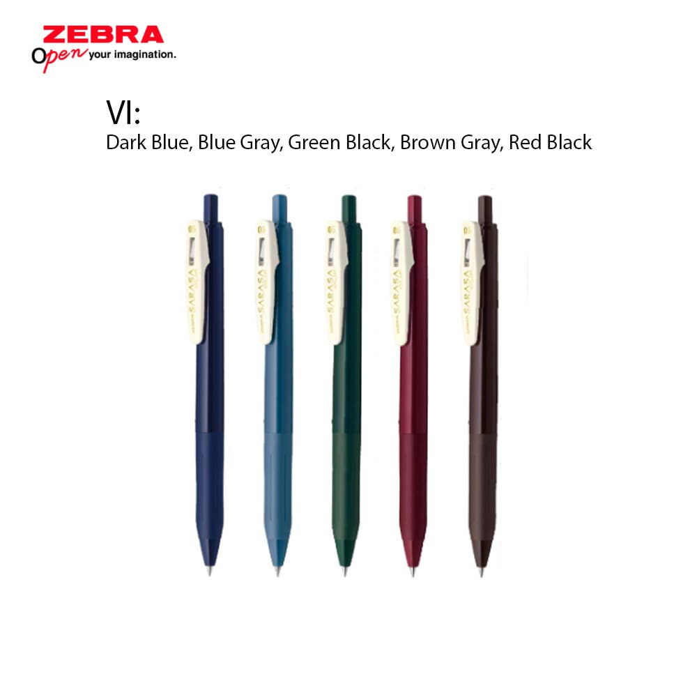 ZEBRA GEL PEN SARASA VINTAGE COLOR SET: VI