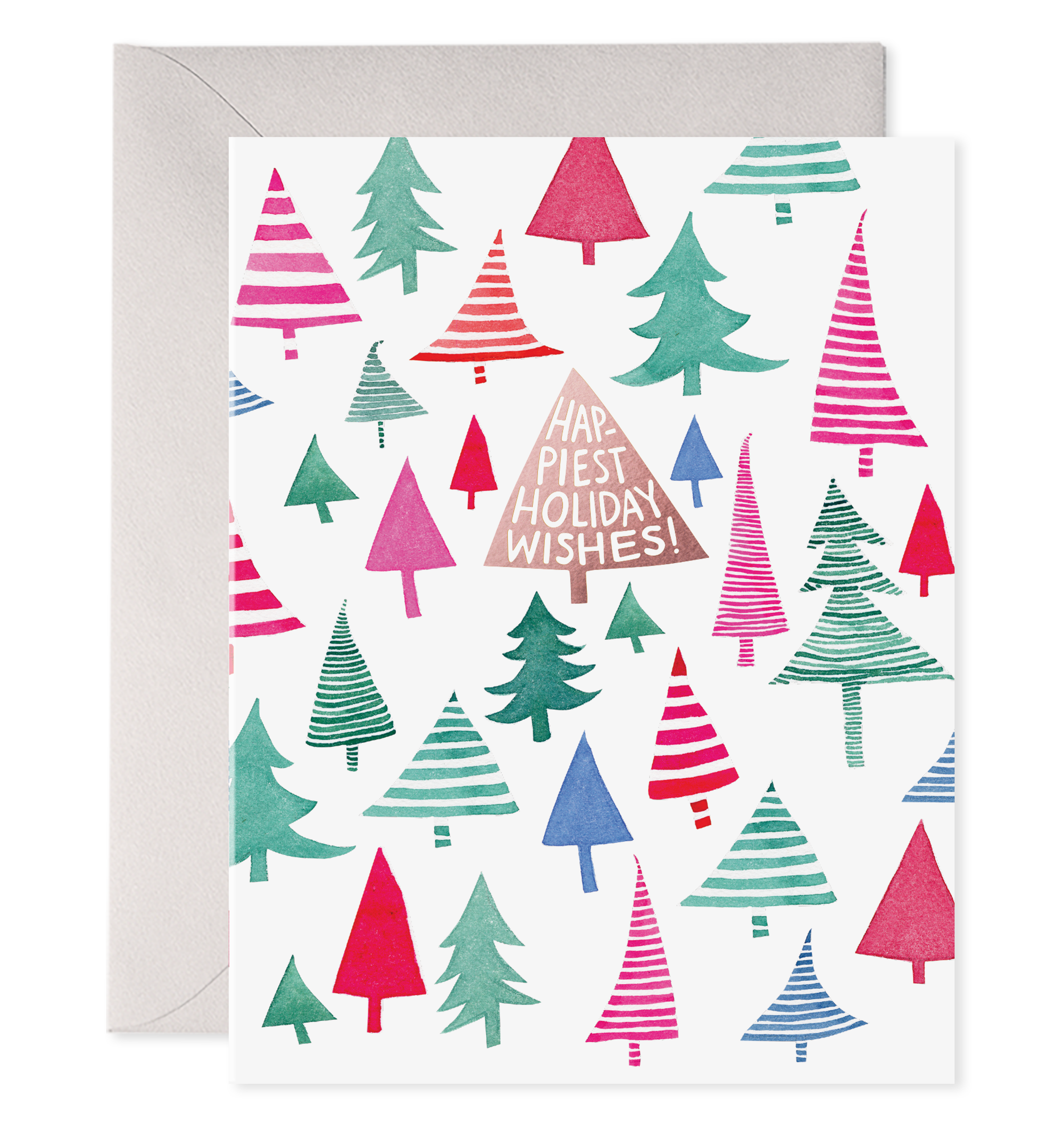 Dancing Trees | Colorful Christmas Greeting Card