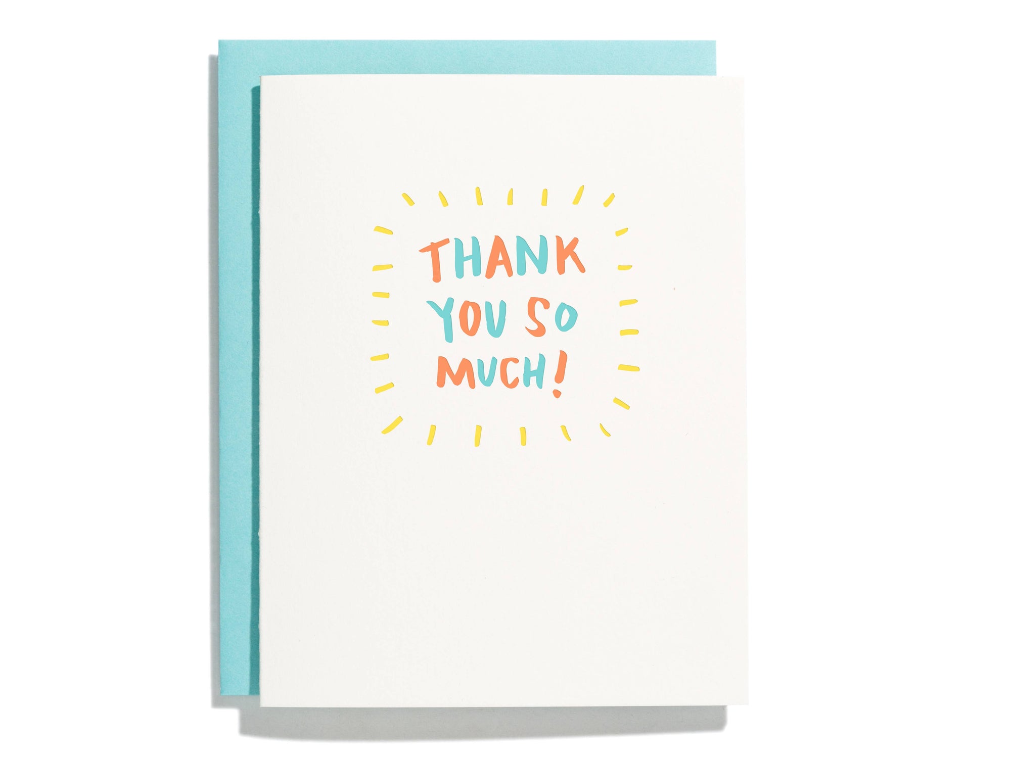 Thank You Burst - Letterpress Greeting Card