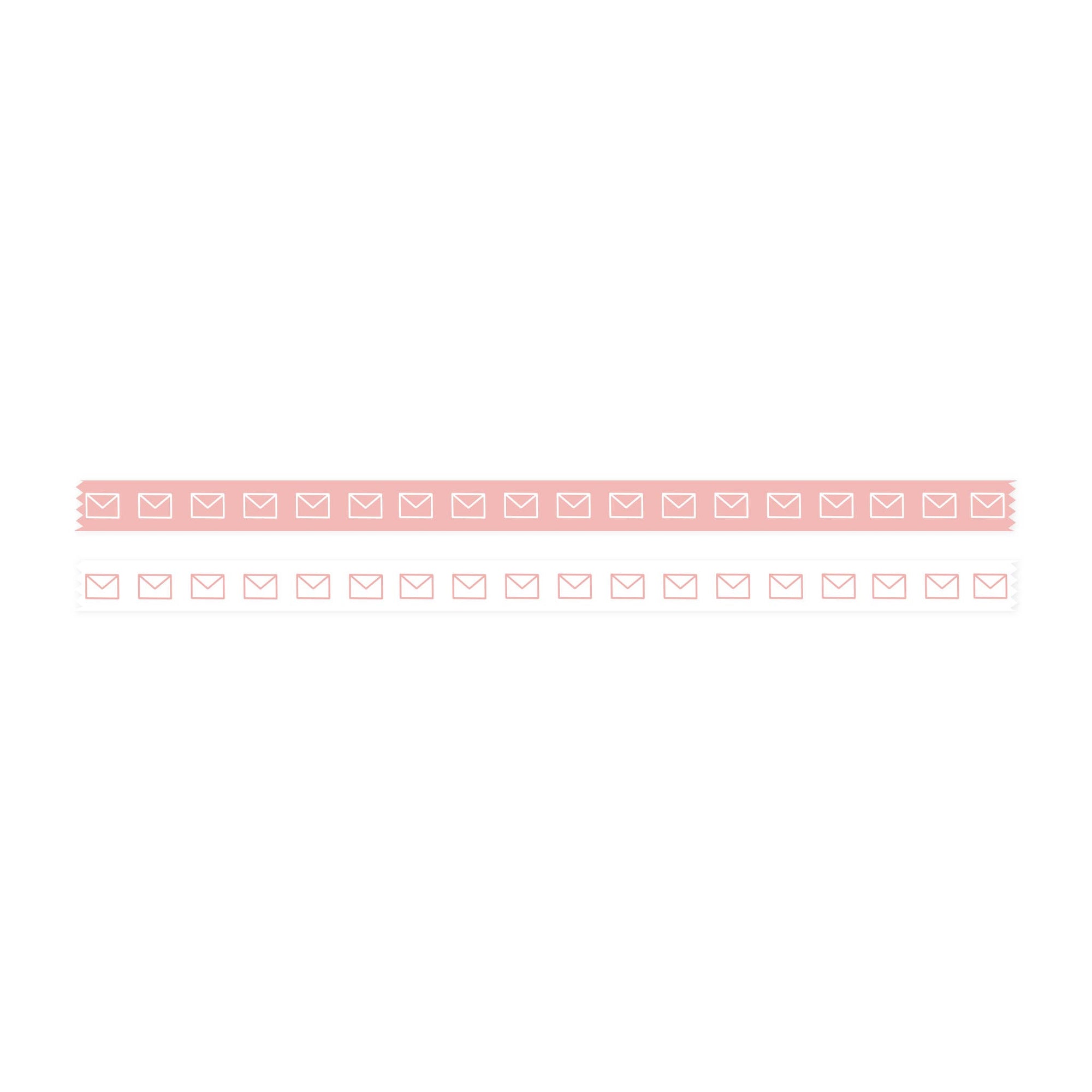 Pink Envelopes Washi Tape - 8mm: Pink With White Envelopes