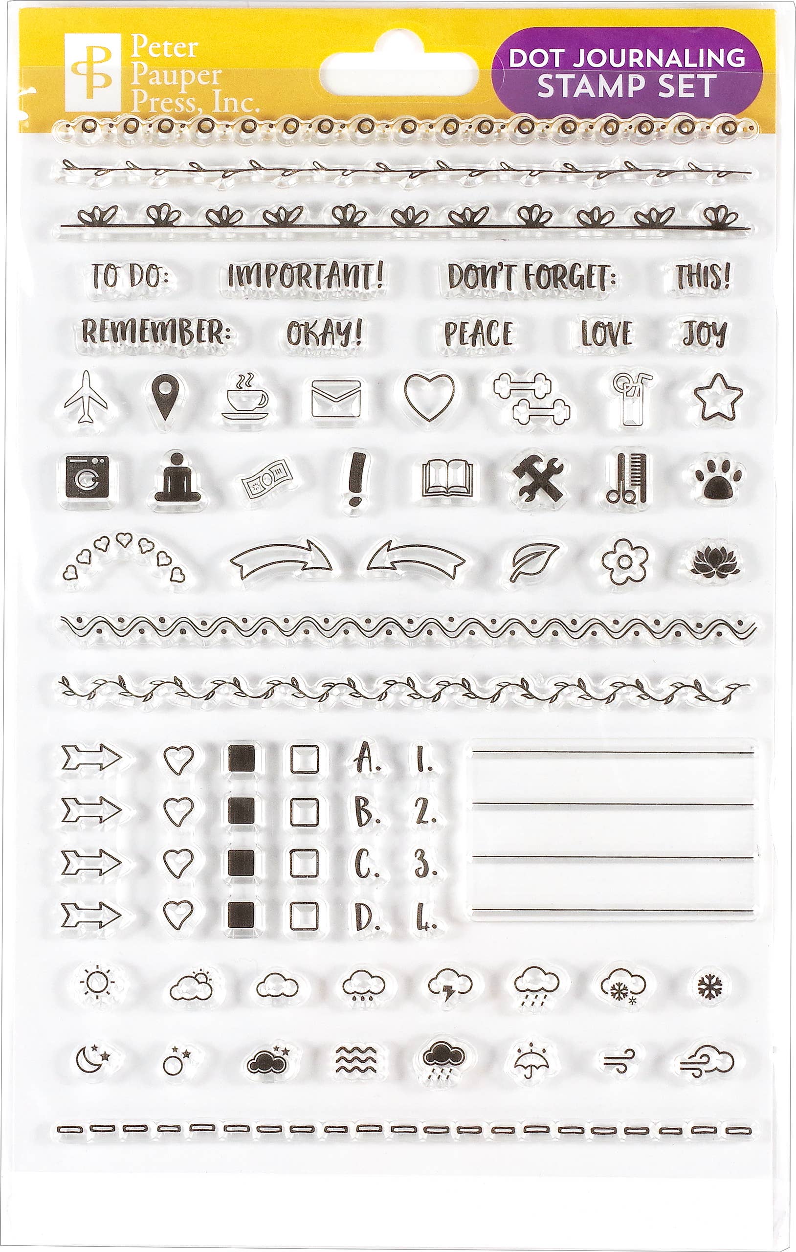 Dot Journaling Clear Stamp Set