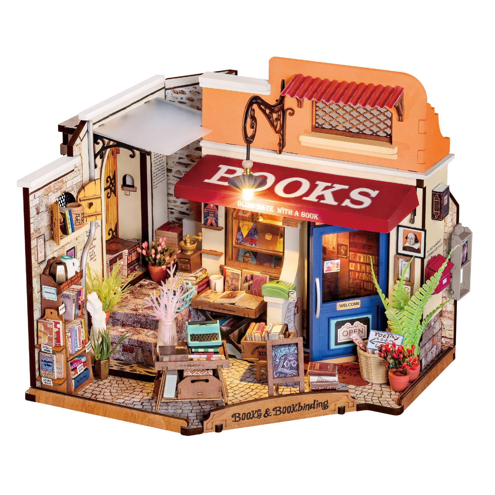 DG164 Corner Bookstore Rolife DIY Miniature House Kit