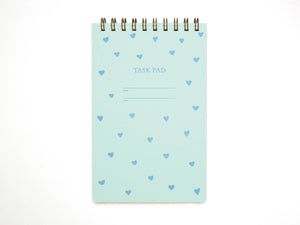 Task Pad Notebook - Blue Hearts