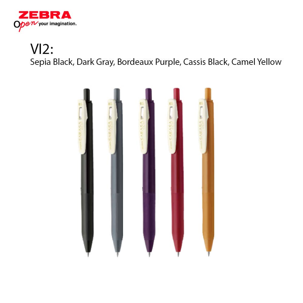 ZEBRA GEL PEN SARASA VINTAGE COLOR SET: VI2