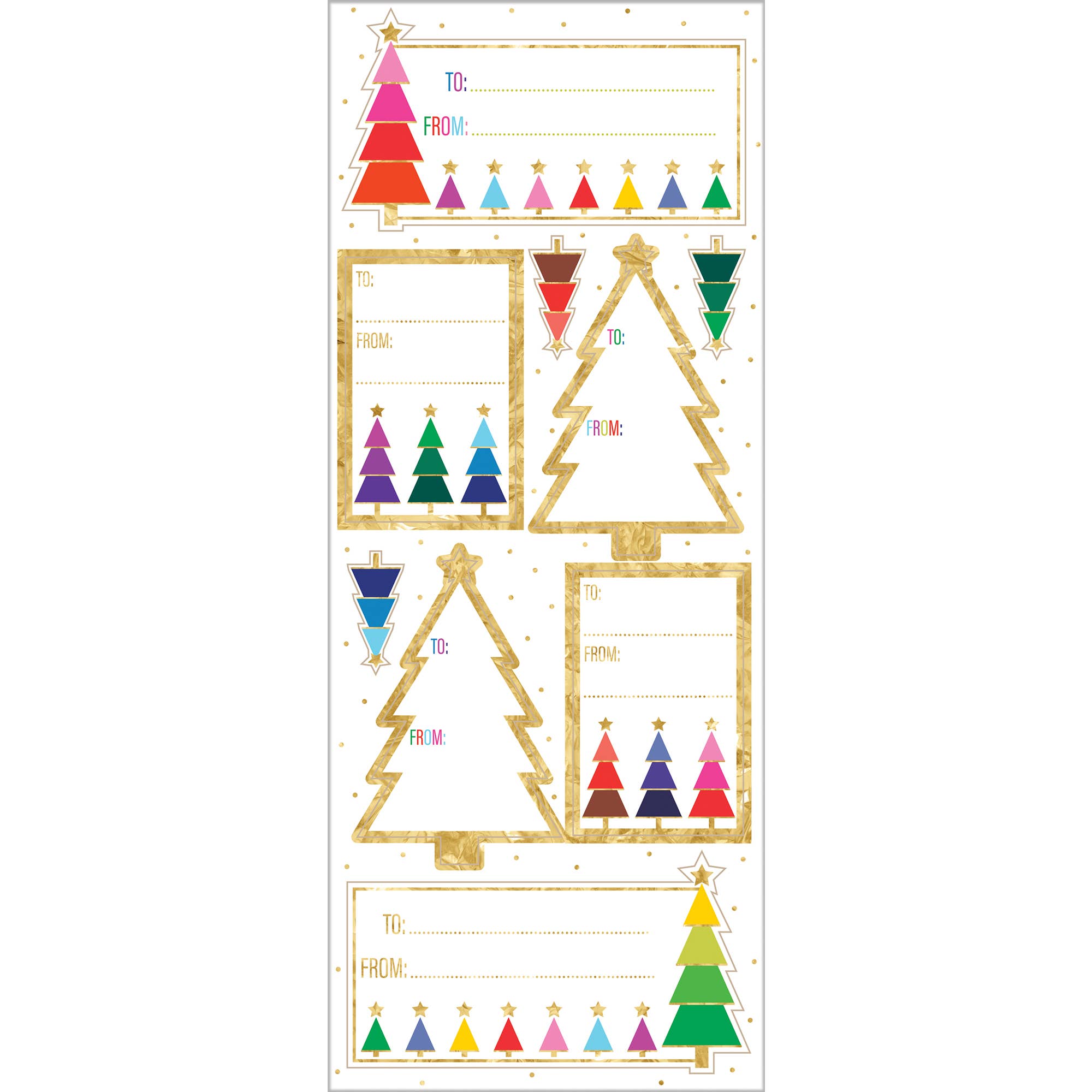 Rainbow Trees Gift Labels