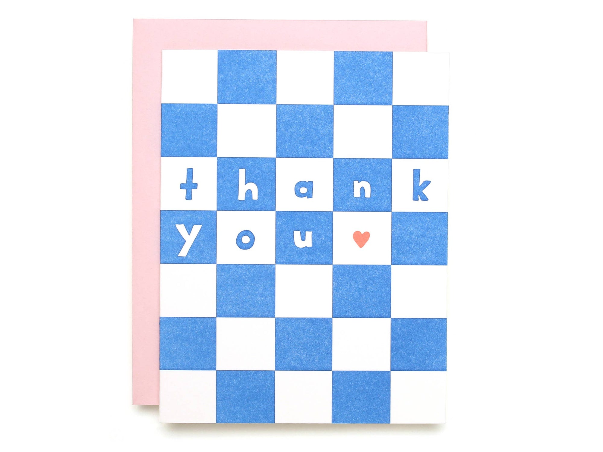 Thank You Checker - Letterpress Greeting Card