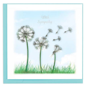 Quilled Sympathy Dandelions Card