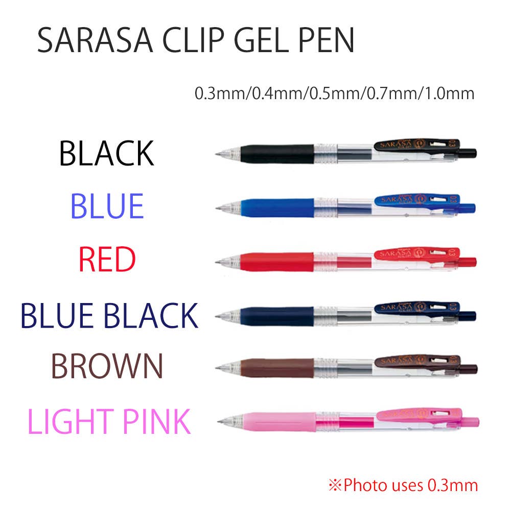 ZEBRA SARASA CLIP GEL PEN: BLACK / 0.5mm