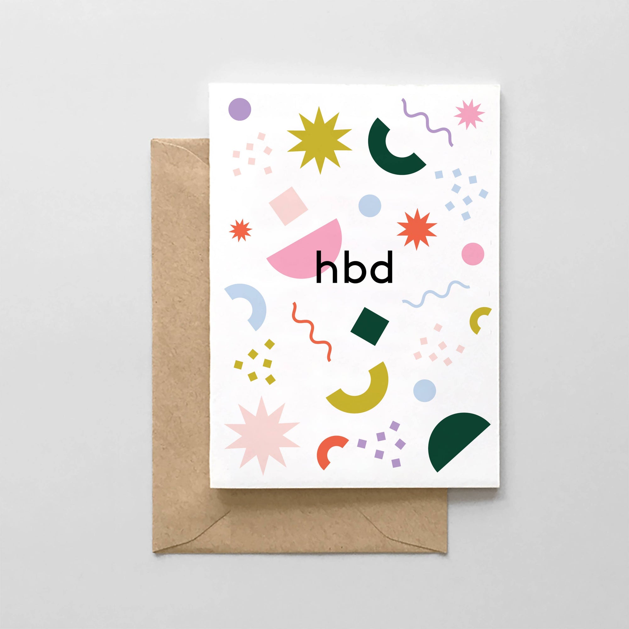 HBD Confetti Design Birthday Card