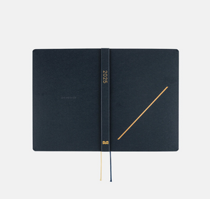 2025 Hobonichi Techo - Slash (Navy) HON - A5 Size/ Daily/Jan. Start