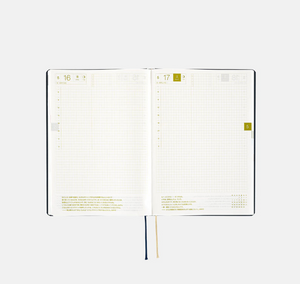 2025 Hobonichi Techo - Slash (Navy) HON - A5 Size/ Daily/Jan. Start