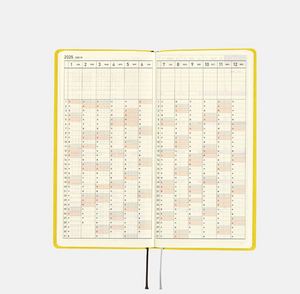 2025 Hobonichi Techo -  Smooth: Mustard Weeks Softcover Book / Weekly Horizontal / Jan start / Mon start