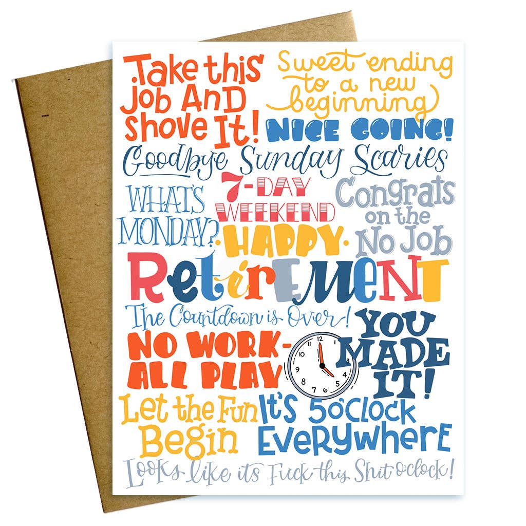 Retirement Words Mashup Card