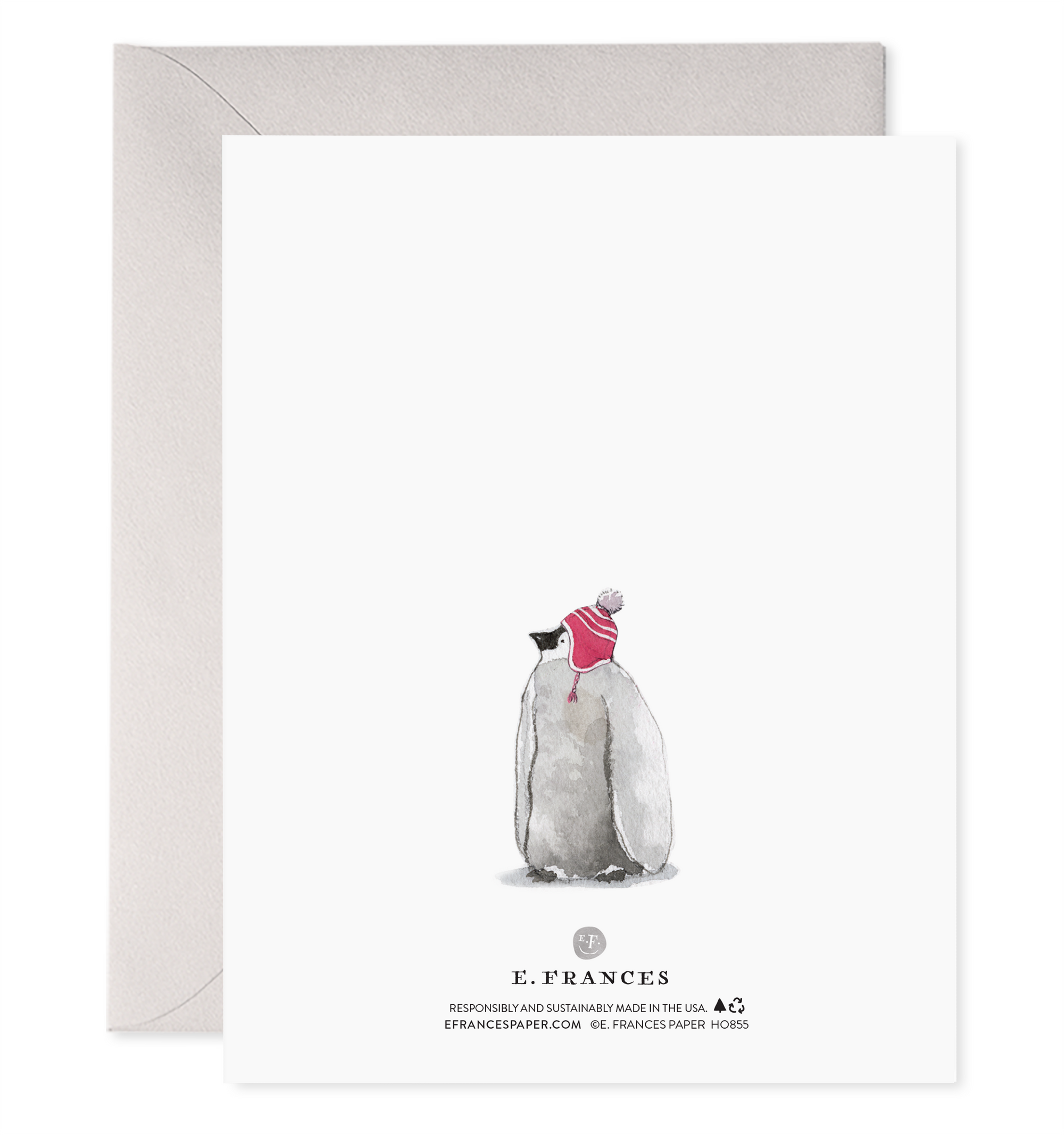 Cozy Penguins | Holiday Christmas Greeting Card: 4.25 X 5.5 INCHES