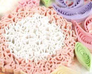 Quilled Floral Wedding Cake Greeting Card