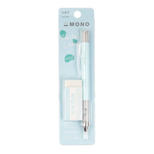 MONO Graph Mechanical Pencil + Eraser Set: Ice Blue