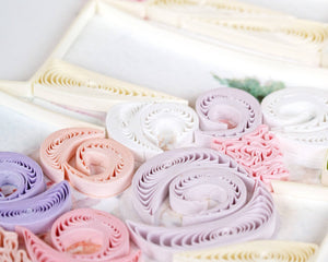 Quilled Floral Wedding Cake Greeting Card