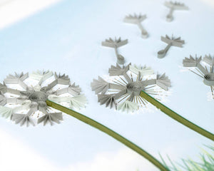 Quilled Sympathy Dandelions Card