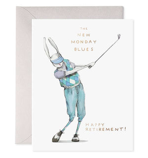 New Monday Blues | Retirement Golf Greeting Card