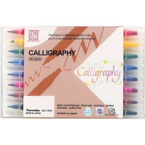 ZIG Memory System Calligraphy Marker Sets: 4 Color Set